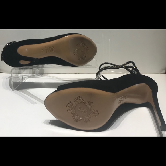 Francesco Sacco black suede open toe ankle strap - Picture 3 of 6